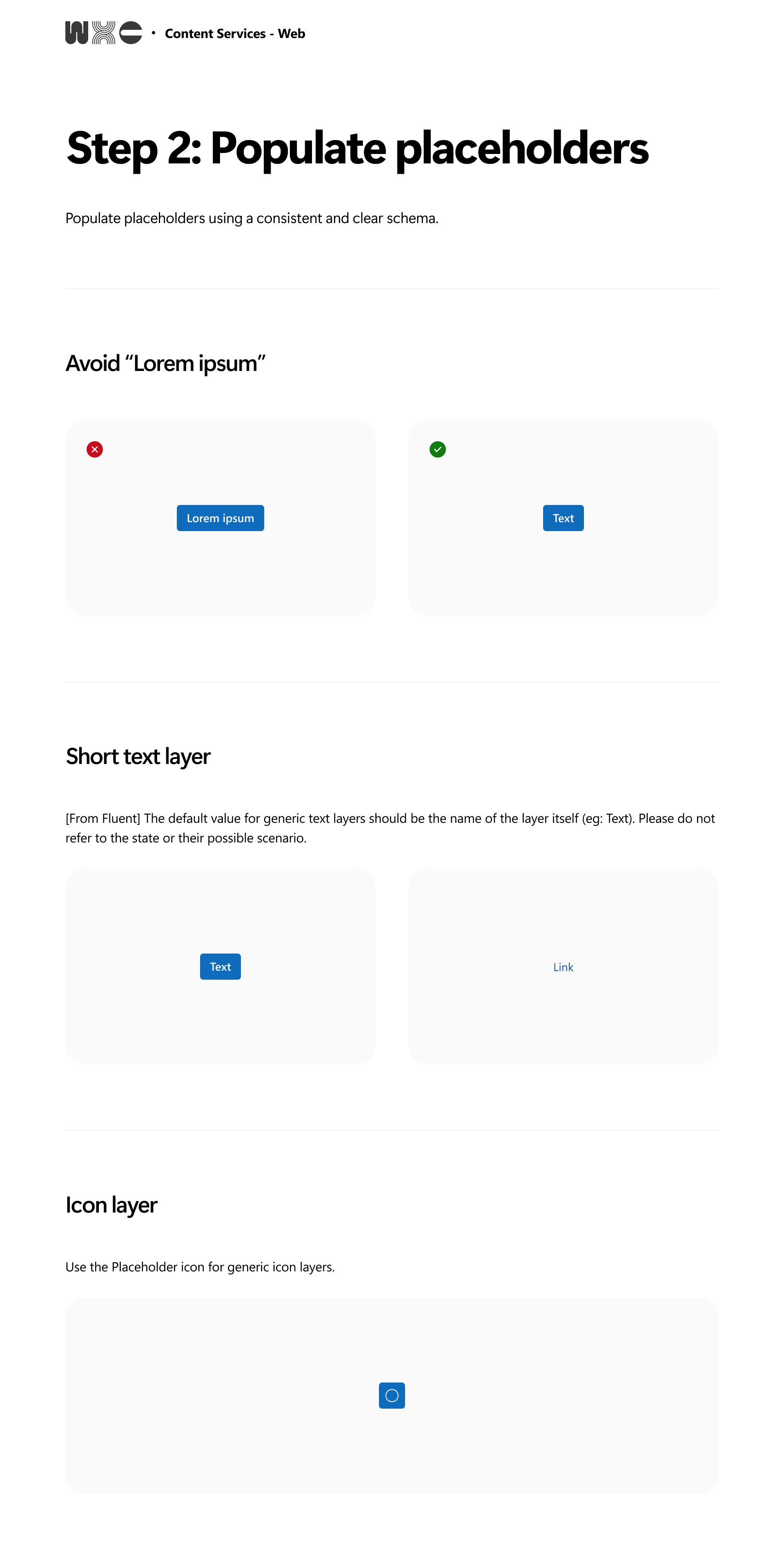 Step 2: Populate placeholders